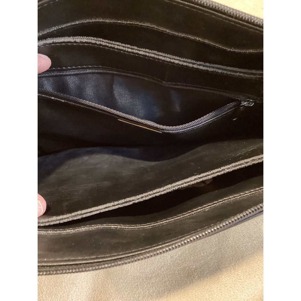 Giani Bernini Genuine Leather Black Shoulder Strap Handbag Purse - Picture 8 of 10